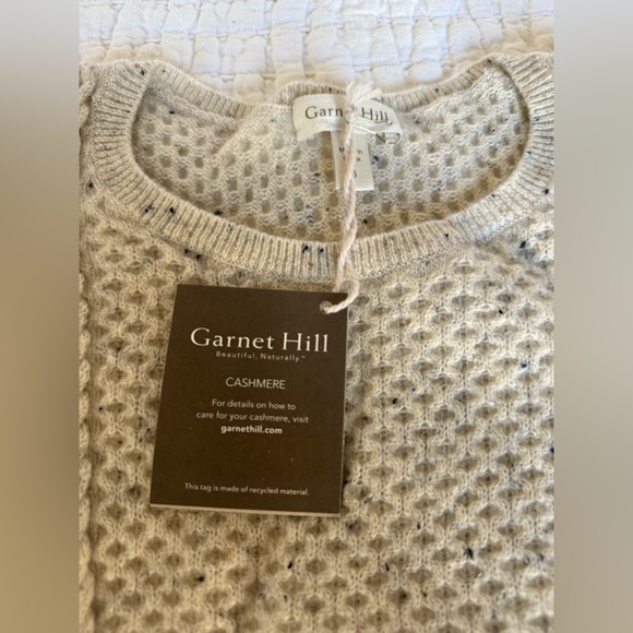 Garnet Hill Cable Knit Sweater in Cashmerr - Picture 4 of 8